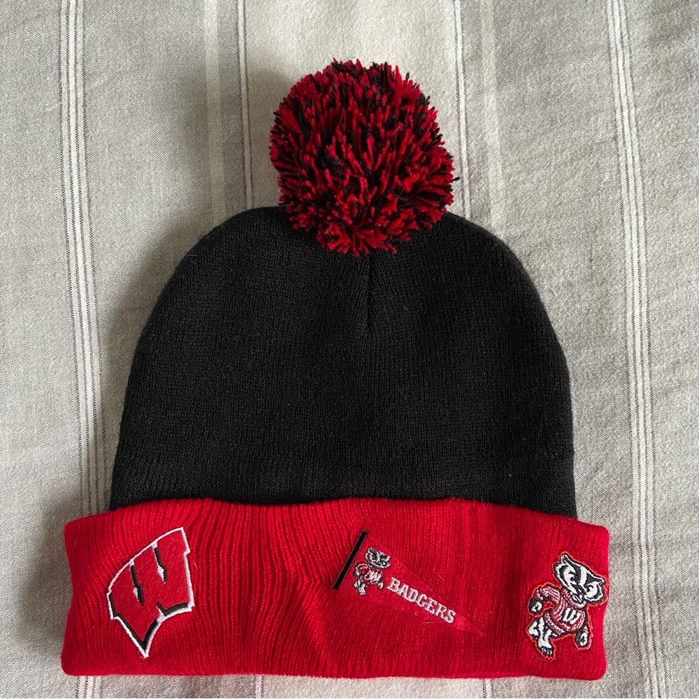 University of Wisconsin pom pom hat